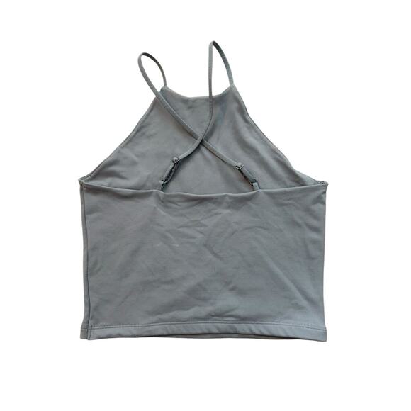 Abercrombie &‎ Fitch XS Soft A&F Collection Grey Crop Tank Cross Back Straps - Picture 3 of 4